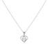 Silverhalsband stilrent hjärta 42+3 cm