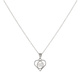 Silverhalsband stilrent hjärta 42+3 cm