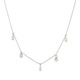 Silverhalsband med pärlor och Kubisk Zirkonia 42+3 cm