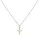 Silverhalsband med kors & pärlor 42+3 cm