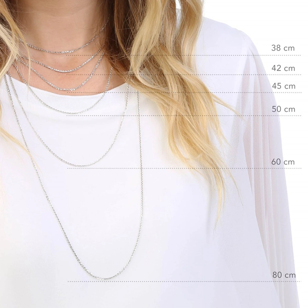 Silverhalsband Singapore - 0,95 mm/60 cm