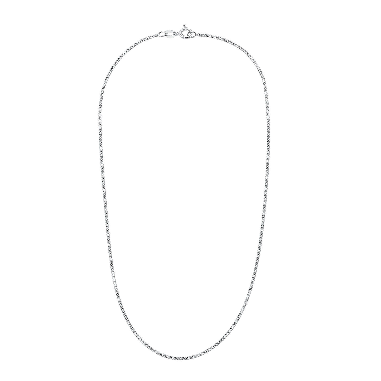 Silverhalsband, tät pansarkedja - 38 cm / 1,5 mm