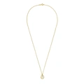 Guldpläterat silverhalsband, berlock droppe - 45 cm