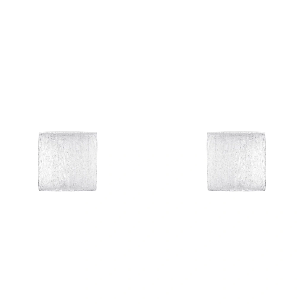 Silverörhängen - kvadratiska studs, 14 mm