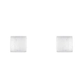 Silverörhängen - kvadratiska studs, 14 mm