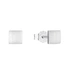 Silverörhängen - kvadratiska studs, 14 mm