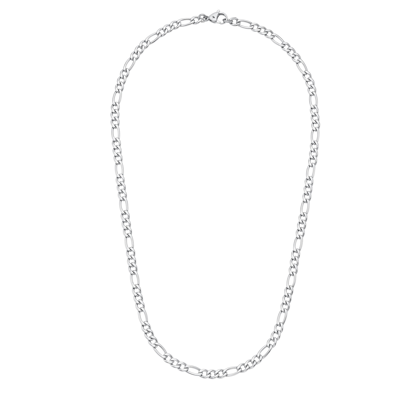 Halsband Rostfritt Stål - Figarokedja, 55 cm / 6 mm