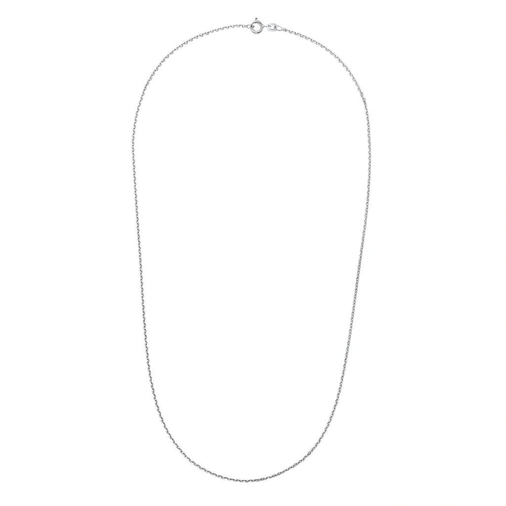 Guldpläterat silverhalsband, hjärtberlock - 42 cm