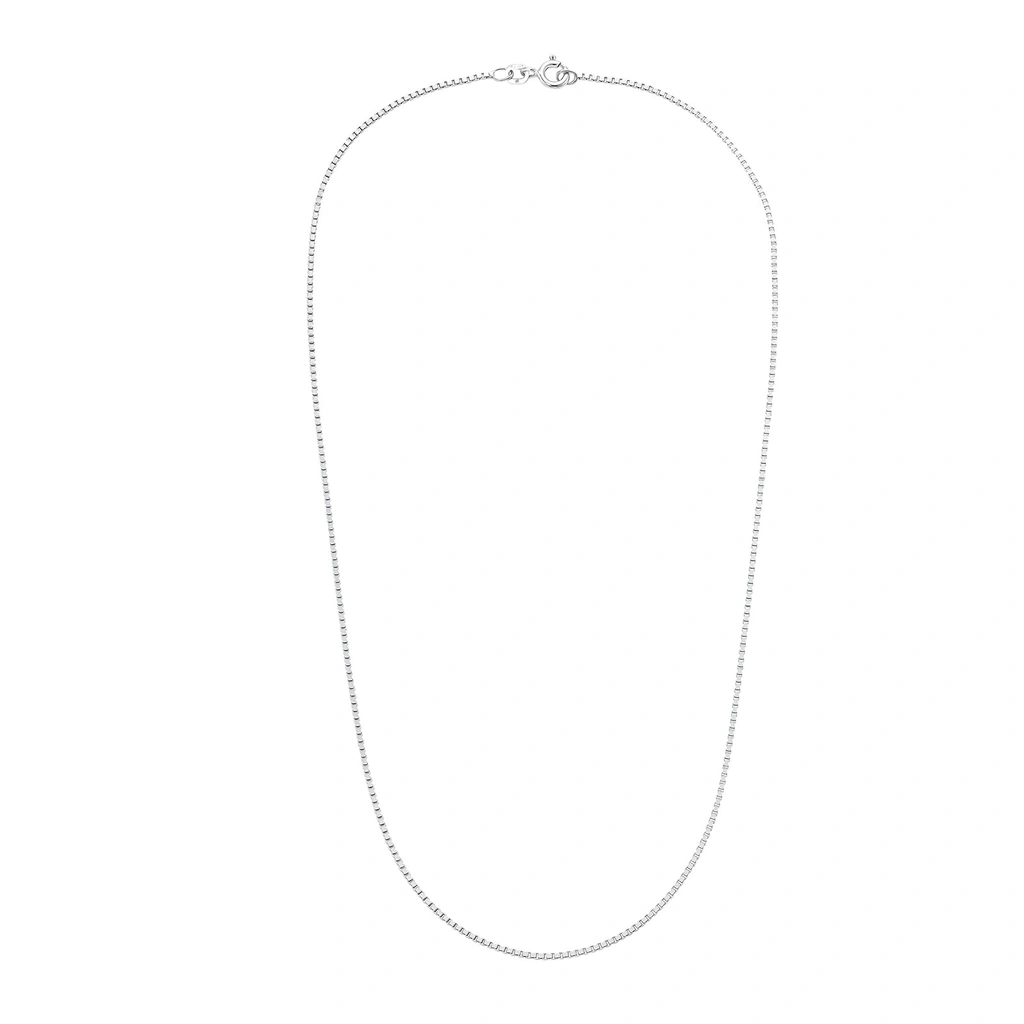 Silverhalsband, venezialänk - 40 cm / 1 mm