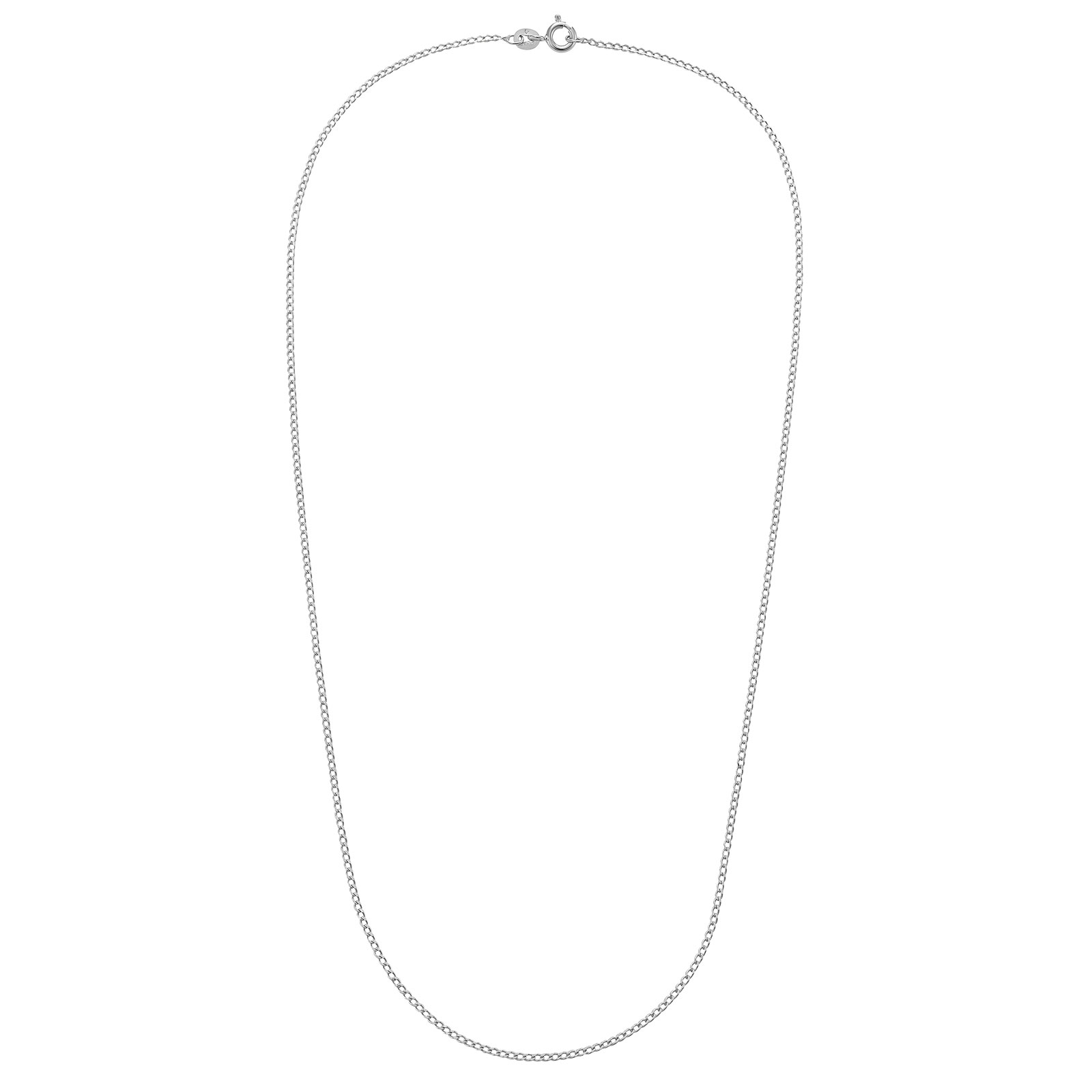 Silverhalsband - pansarkedja, 45 cm / 2 mm