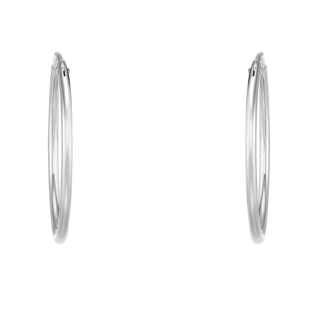 Silverörhängen - rörformade hoops, 25 mm