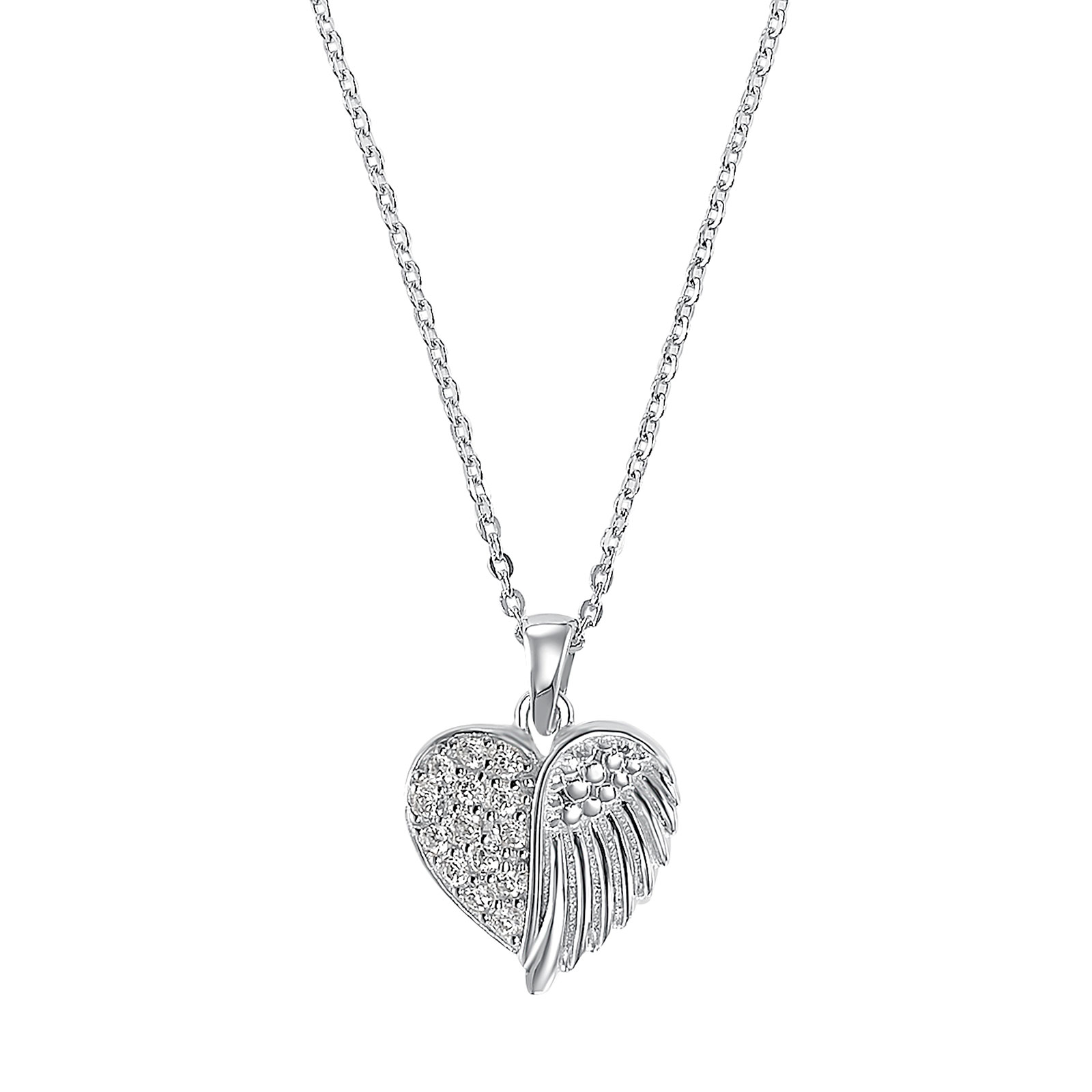 Halsband med hänge Sterling Silver 925 - Hjärta, 42 cm