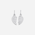Berlock Sterling Silver 925 - delbart hjärta 18 mm
