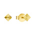 Örhängen 9k guld - facetterade fyrkanter, 2 mm