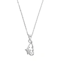 Silverhalsband, berlock vinge - 42 cm