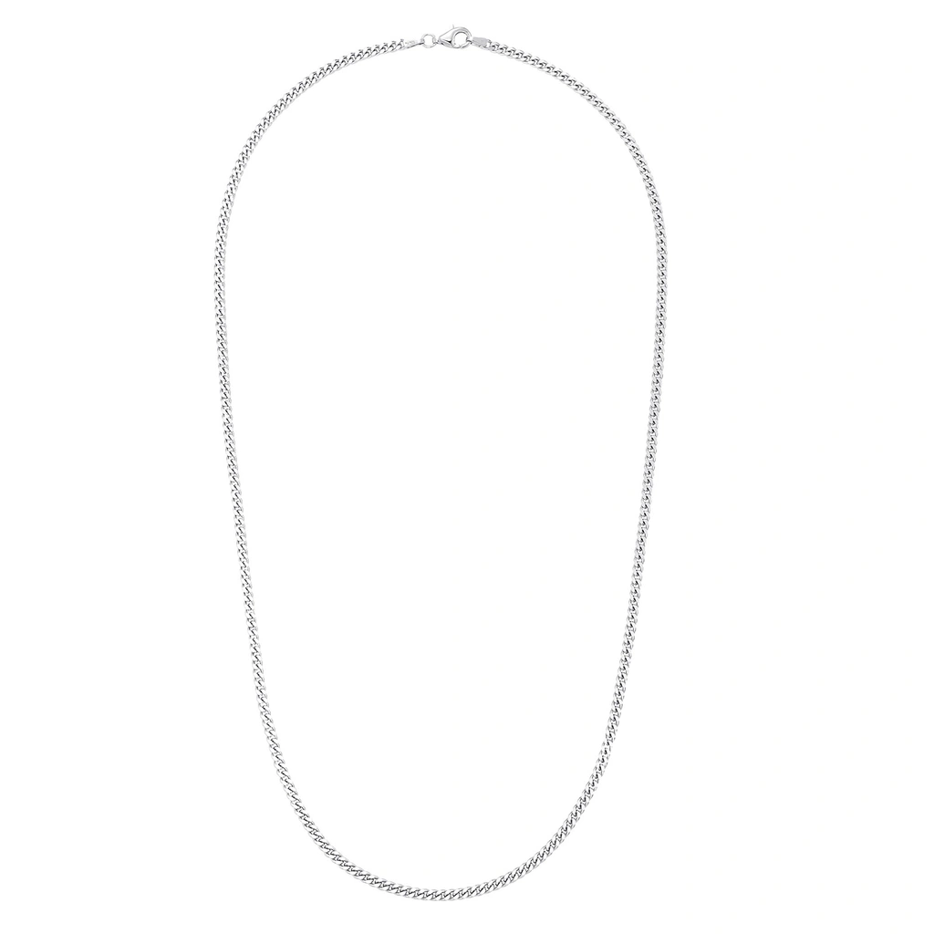 Silverhalsband, pansarkedja unisex - 50 cm / 3 mm