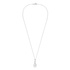 Silverhalsband - droppe, Kubisk Zirkonia, 45 cm