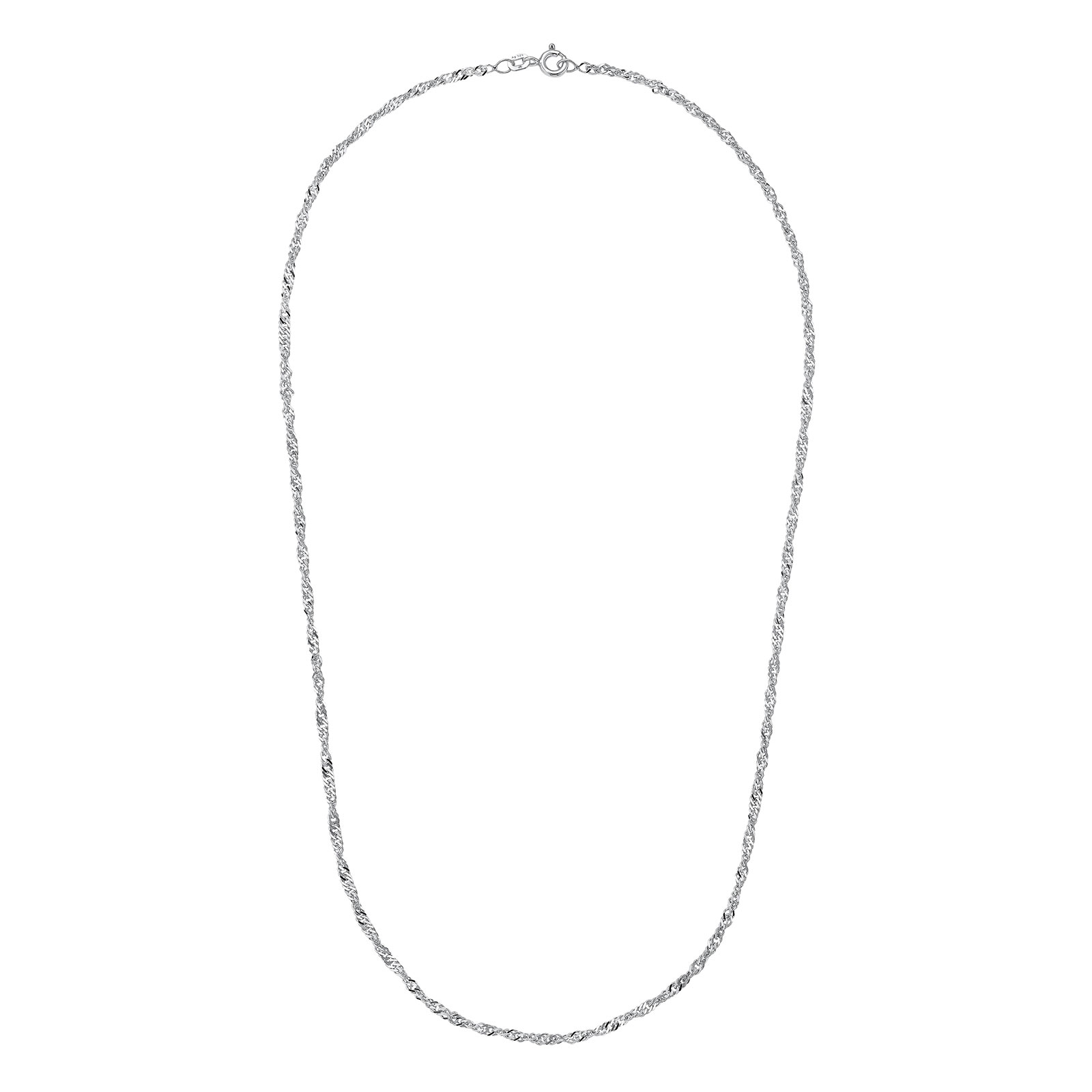 Silverhalsband, singaporekedja - 45 cm / 2 mm