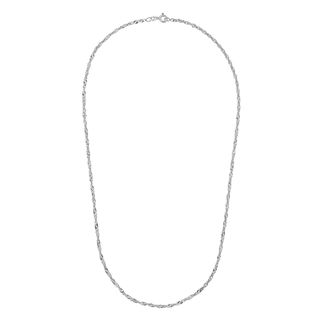 Silverhalsband, singaporekedja - 45 cm / 2 mm