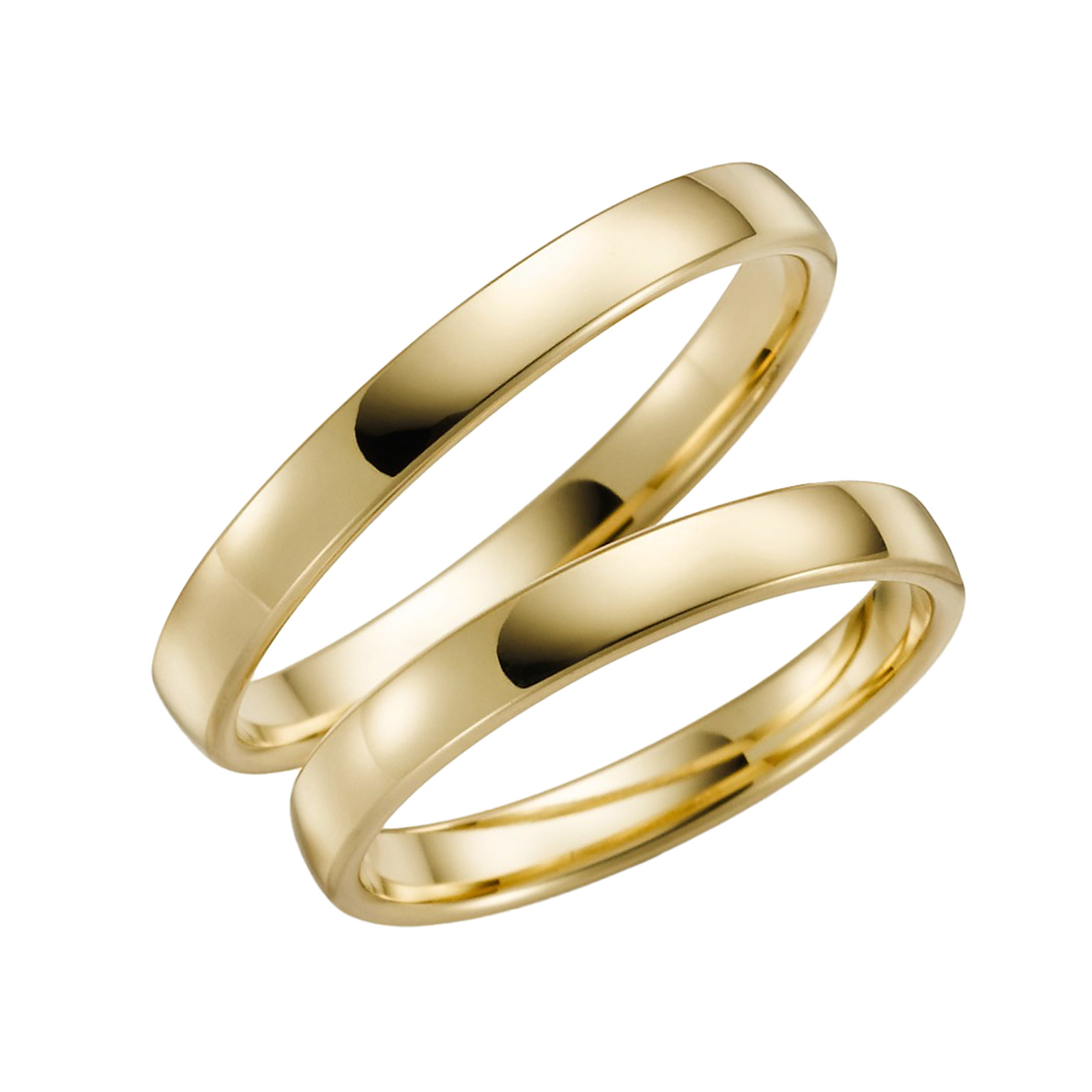 Förlovningsring 18k guld - Rak 3 mm / 1,3 mm