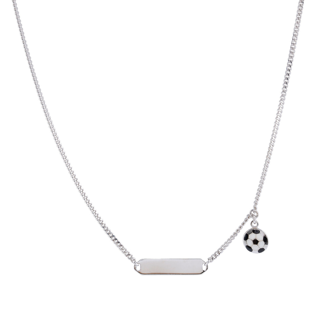 Halsband 925 Sterling Silver - bricka & fotboll