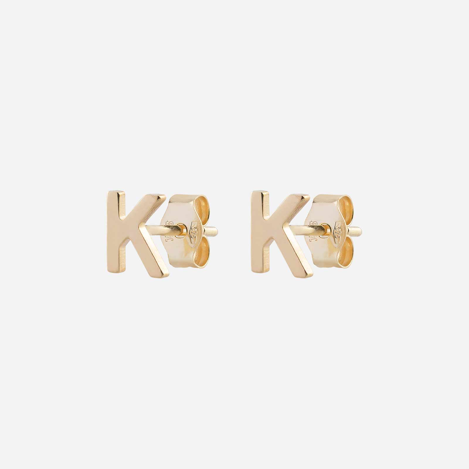 Örhängen 9k - Bokstav K