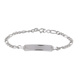 Armband dam äkta silver - Figarolänk & bricka 18 cm