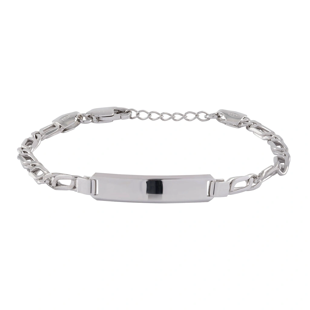 Armband i äkta silver - bricka, stav, 18 cm