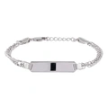 Armband barn äkta silver - bricka, tät pansar, 15+2 cm