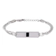 Armband barn äkta silver - bricka, tät pansar, 15+2 cm