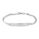 Armband barn äkta silver - bricka facetter, 11+2 cm