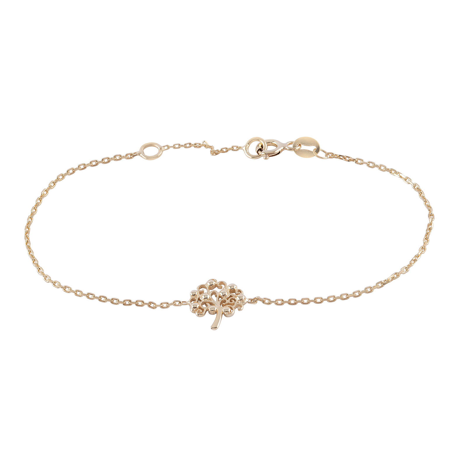 Armband dam 18k guld, Livets träd - 19 cm