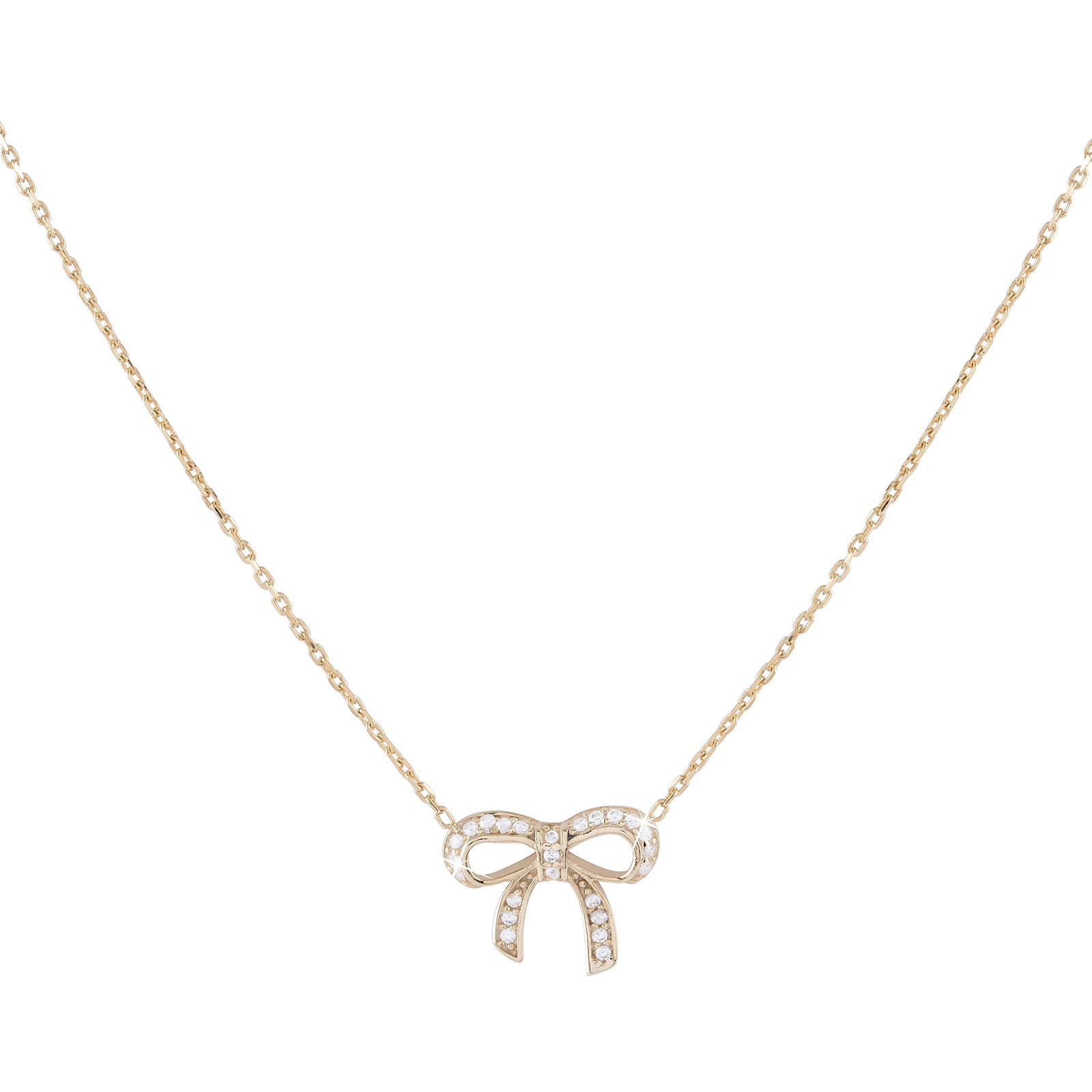 Halsband 18 k guld, rosett - 45 cm