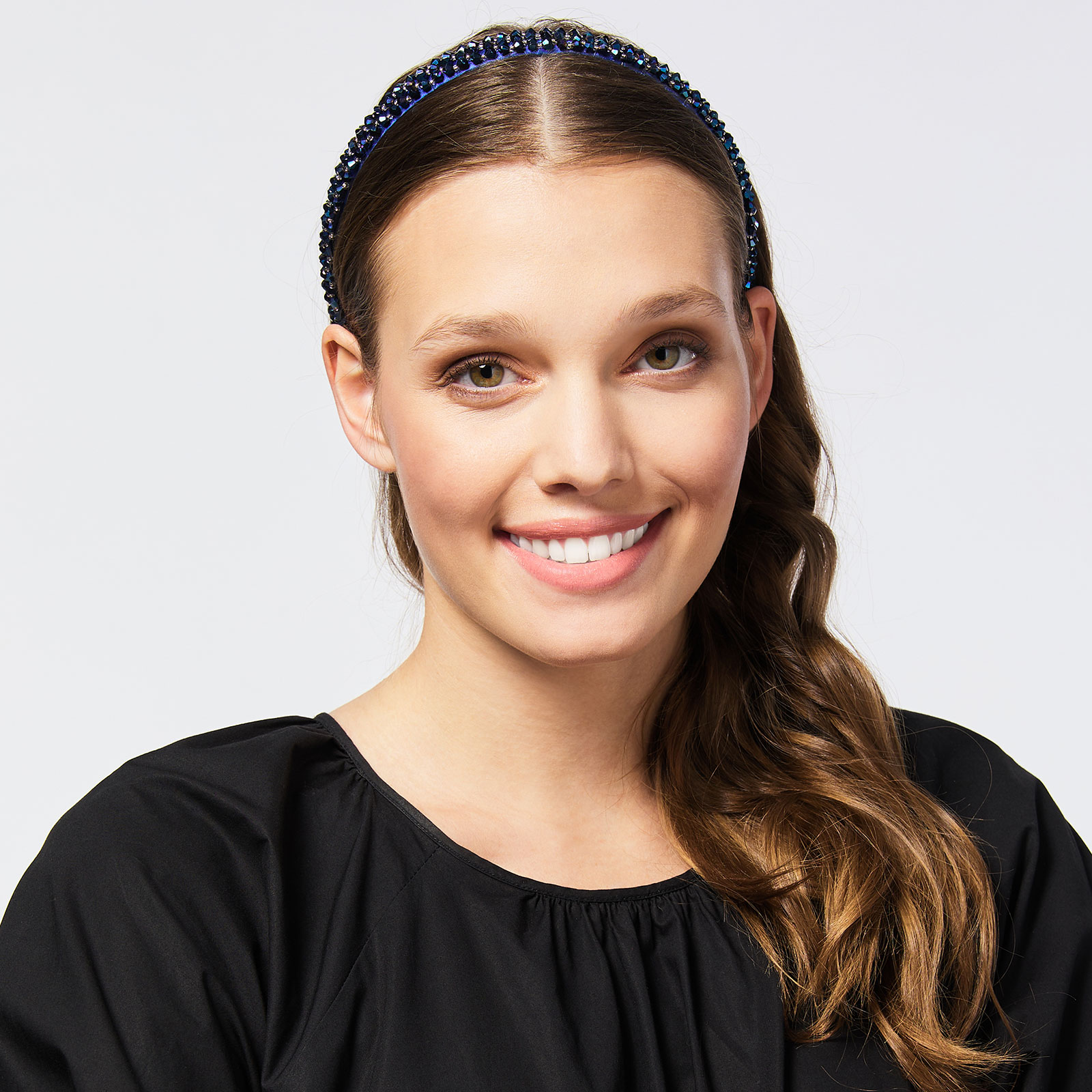 Diadem med blå stenar