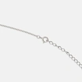 Halsband äkta silver - bicolor hjärta, 42+5 cm