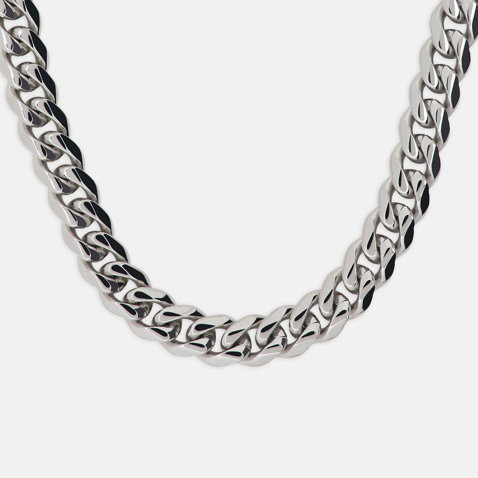 Stålhalsband herr - pansarlänk, 10mm