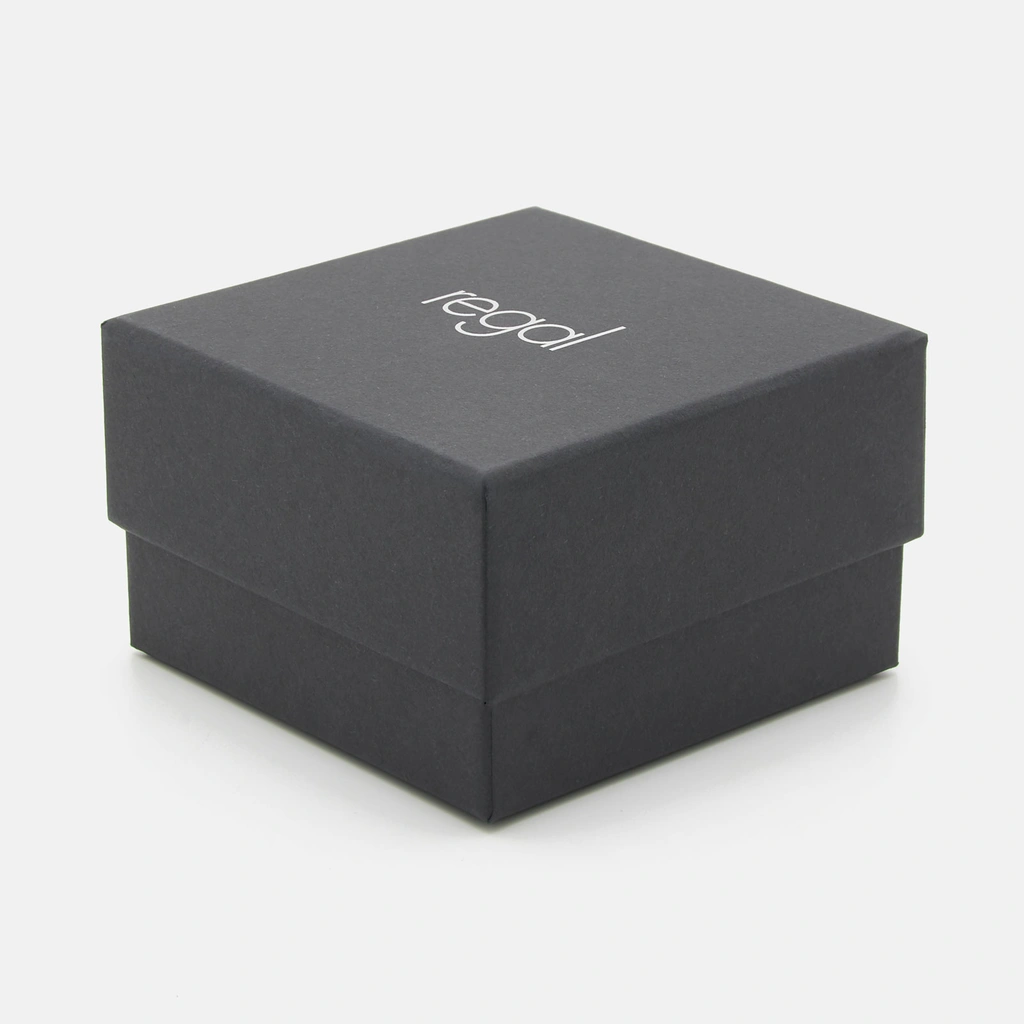 Regal klockset herr -  metallband, silverton/vit, 45mm