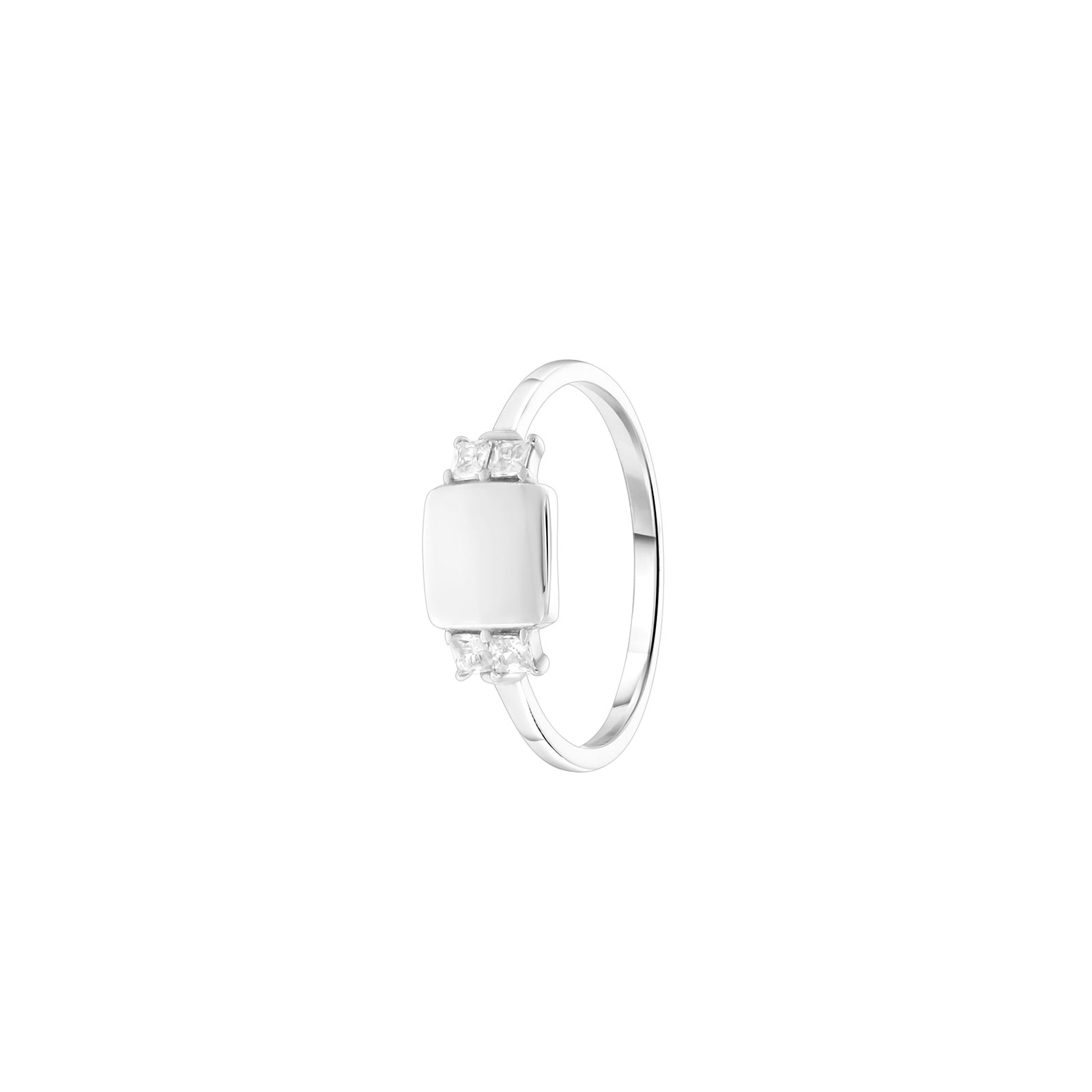 Klackring dam 925 Sterling Silver - fyrkantig