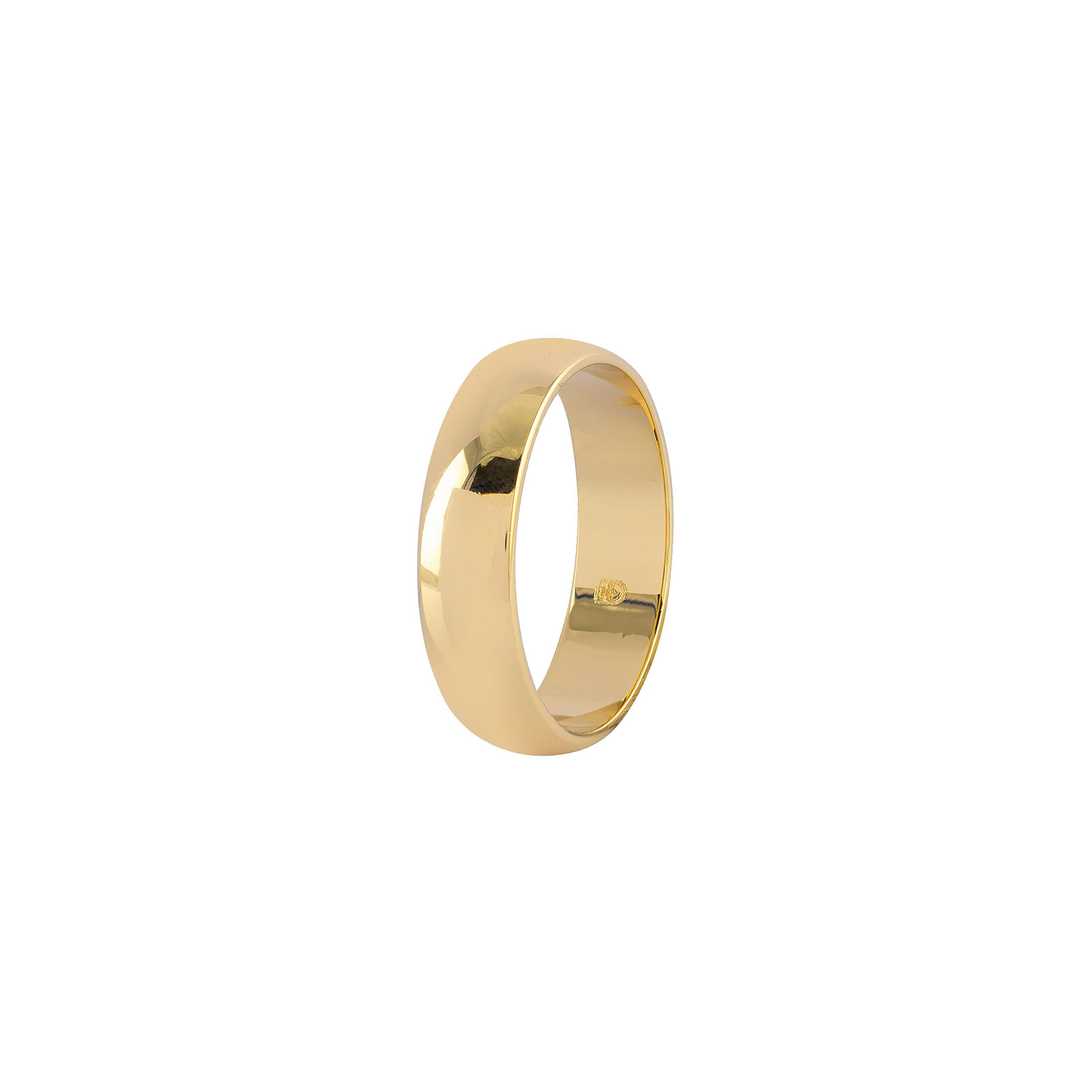 Guldpläterad ring - slät 5 mm bred, 18