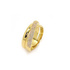 18k guldpläterad bred ring - vita stenar