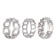3-pack kedjeringar - silverfärg