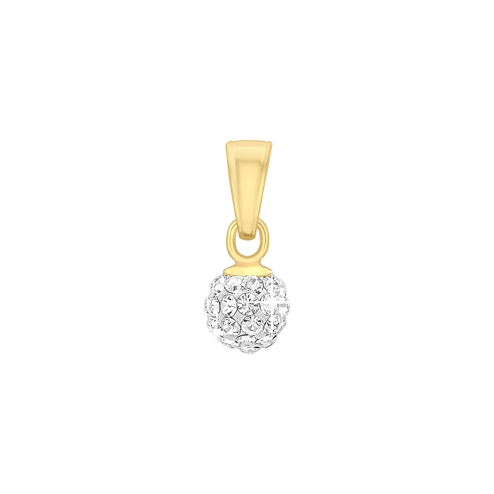 Hängsmycke 9k guld - glitterboll 5 mm