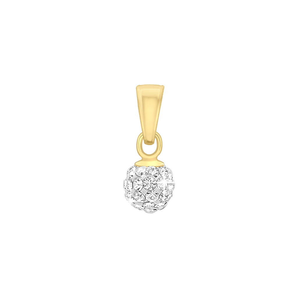 Hängsmycke 9k guld - glitterboll 5 mm