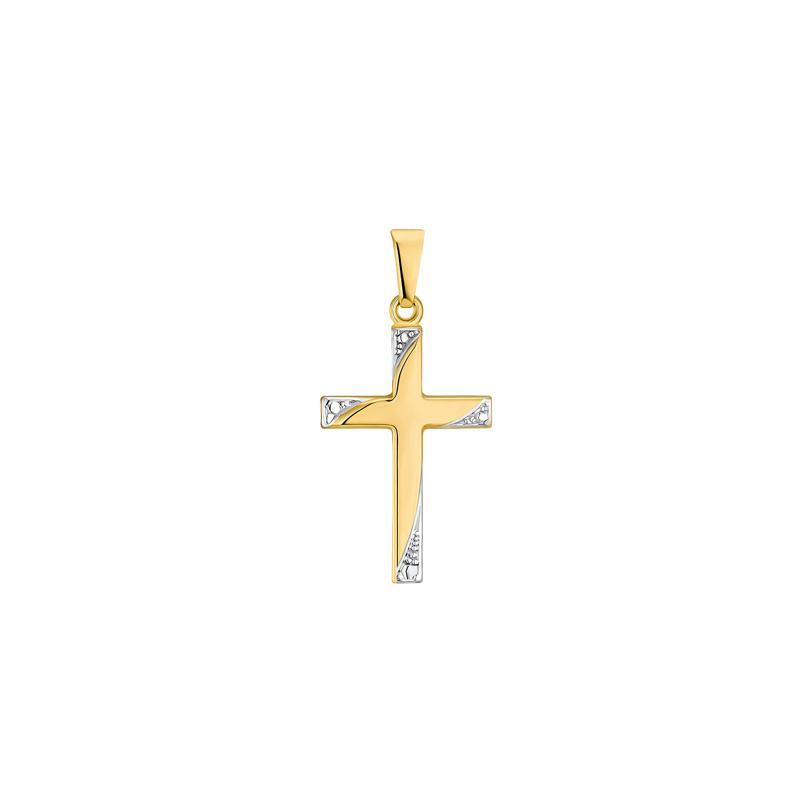 Hängsmycke 9k guld - kors, 28x14 mm