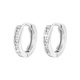 Örhängen i äkta silver - hoops med stenar 13,5mm