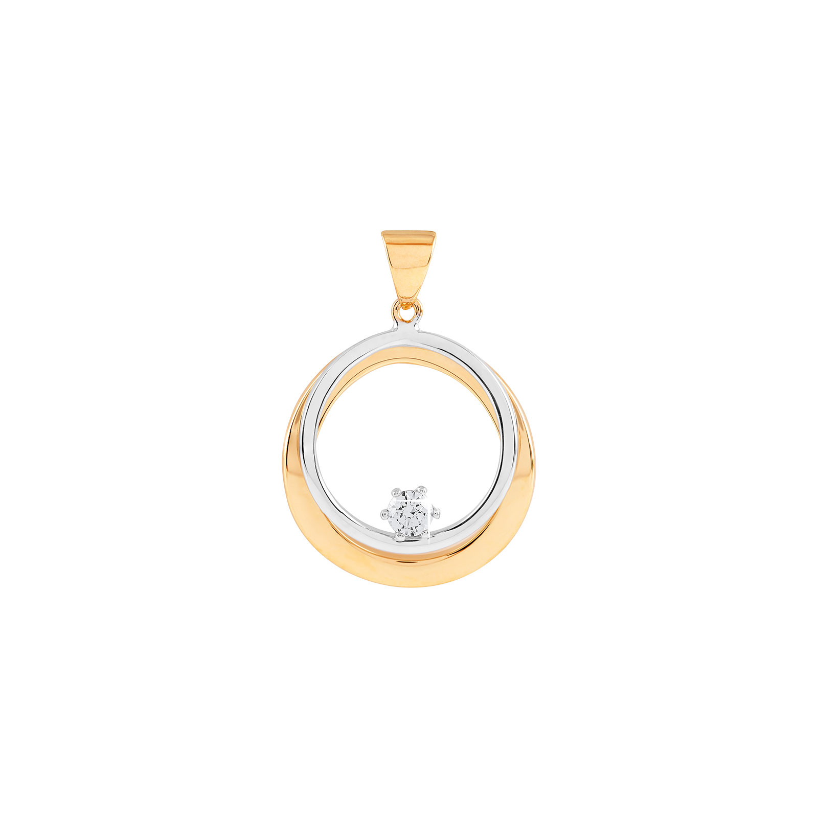 Hängsmycke 18k guld - bicolor cirklar