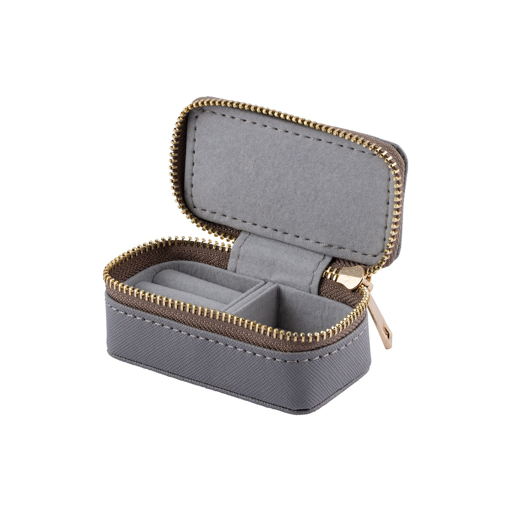 Grått resesmyckeskrin - mini