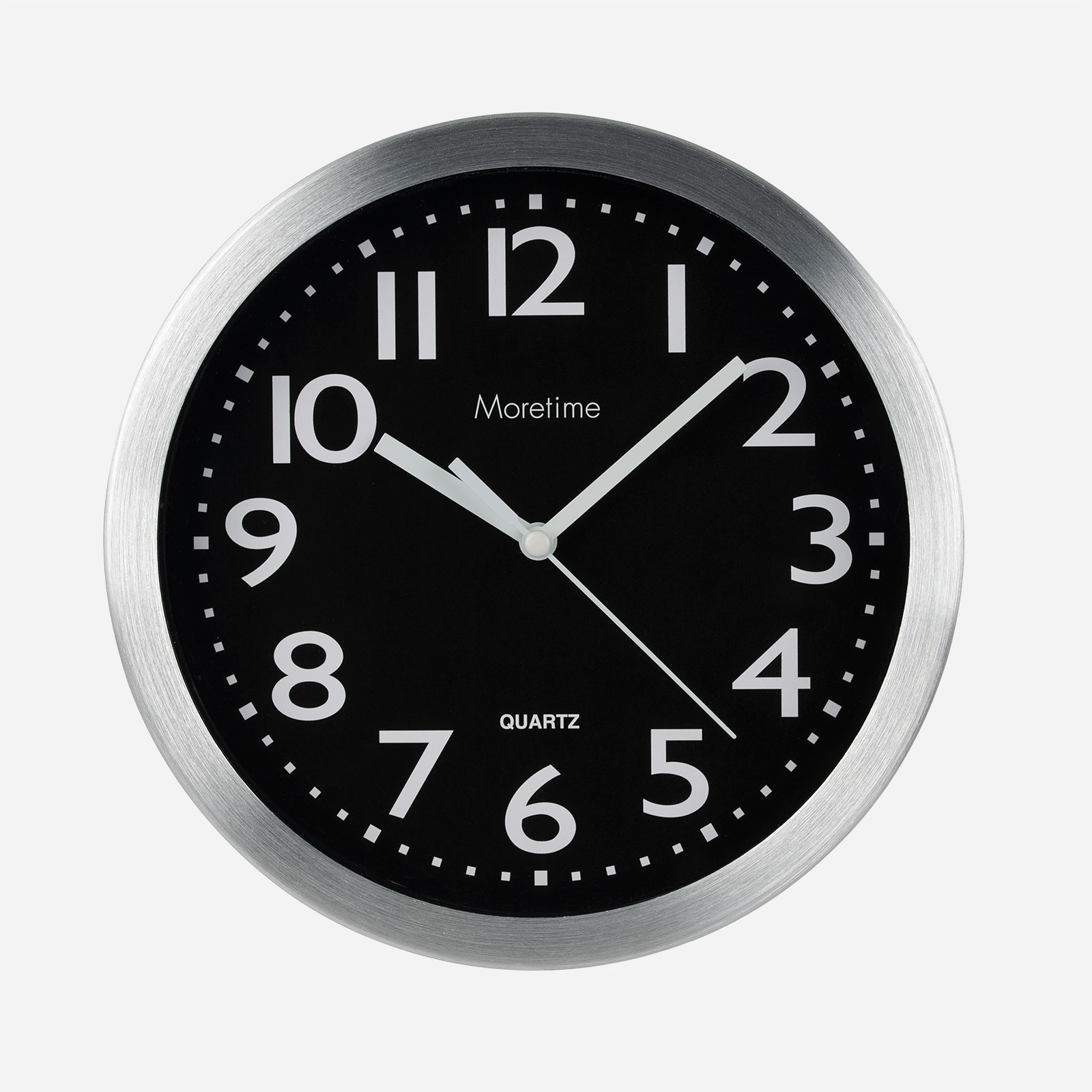 Väggklocka - silver/svart, 20 cm