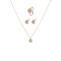 Guldfärgat smyckeset - ring, örhängen & halsband