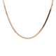 Guldfärgat halsband - platt ormkedja, 43 cm